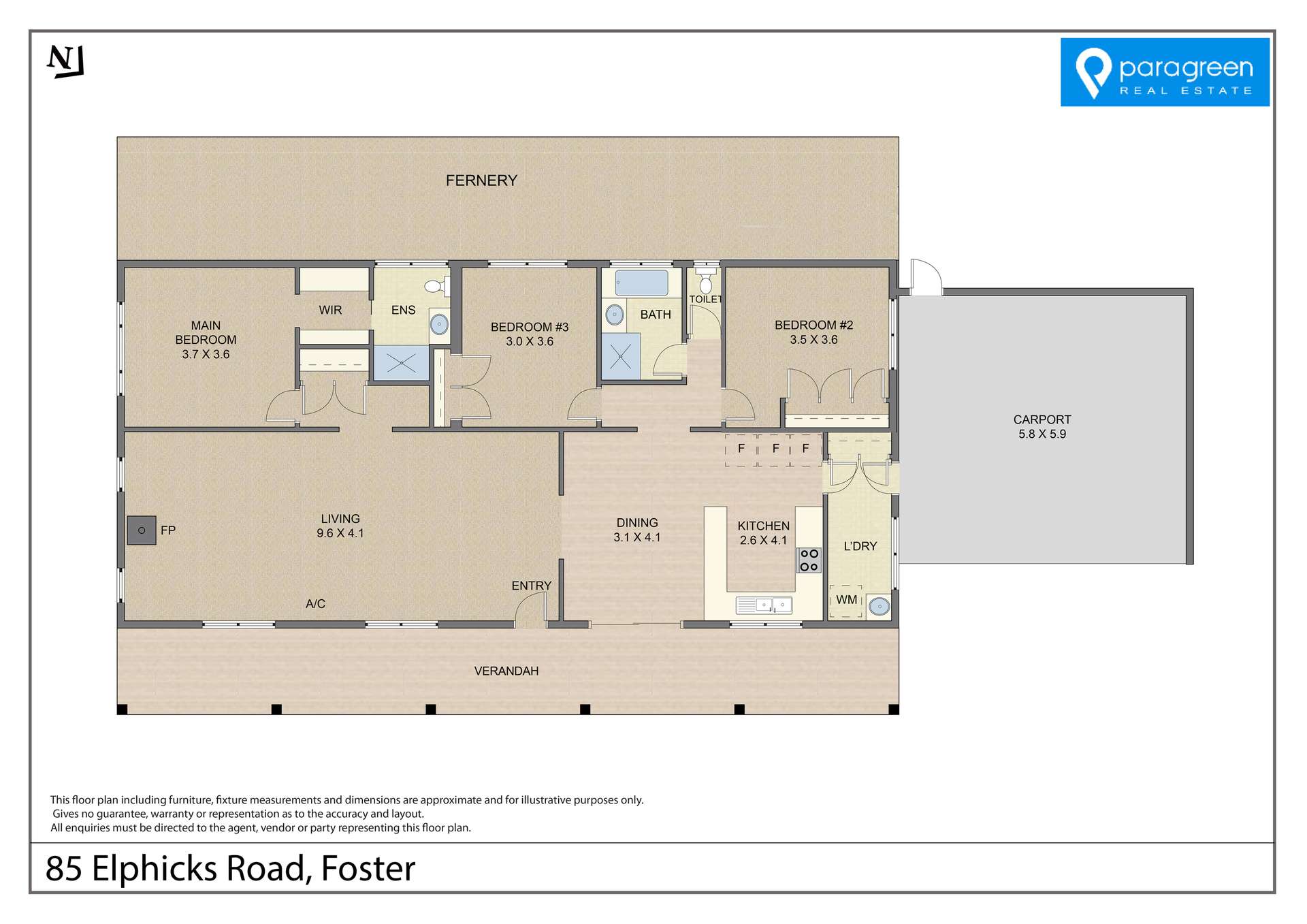 85 Elphicks Road, Foster For Sale by Farmbuy.com - floorplan 1