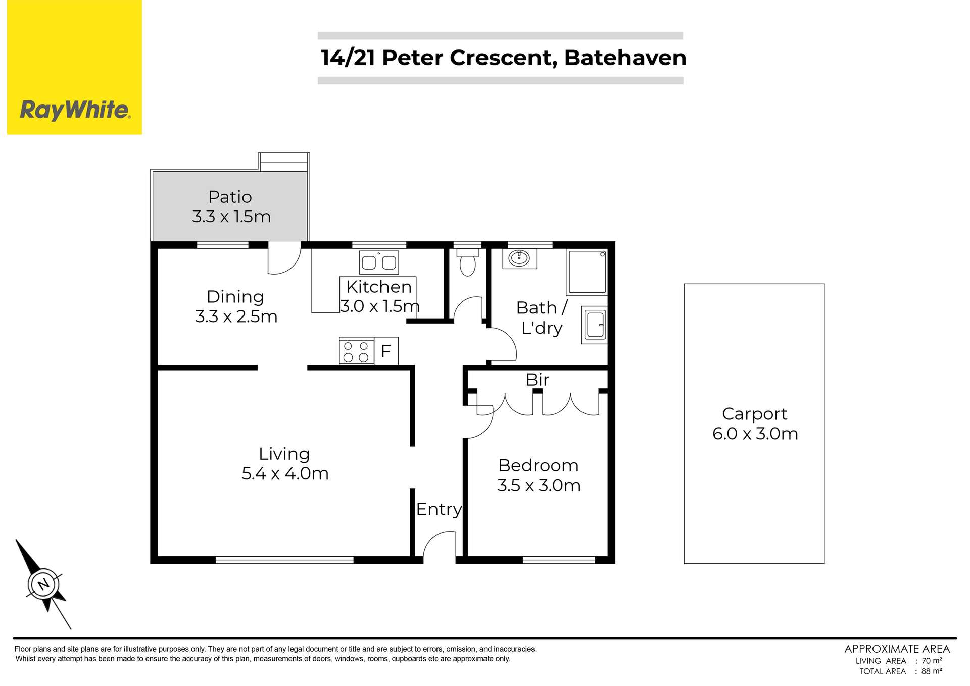 14/21 Peter Crescent, Batehaven Sold by Farmbuy.com - floorplan 1