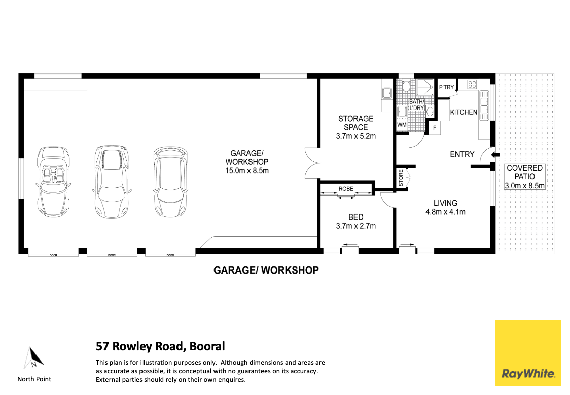 57 Rowley Road, Booral For Sale by Farmbuy.com - floorplan 2