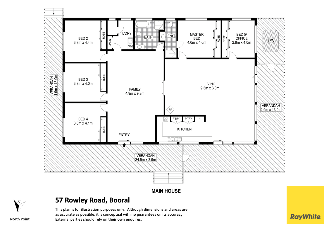 57 Rowley Road, Booral For Sale by Farmbuy.com - floorplan 1