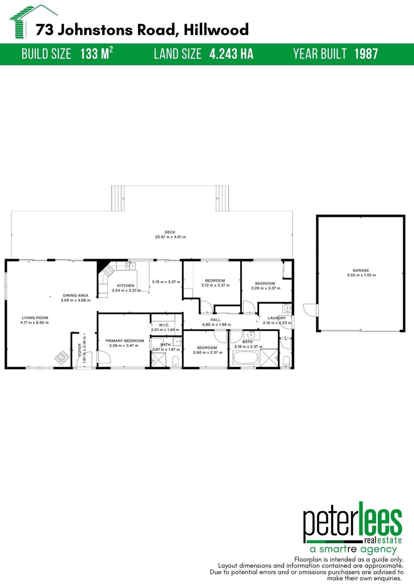 73 Johnstons Road, Hillwood For Sale by Farmbuy.com - floorplan 1
