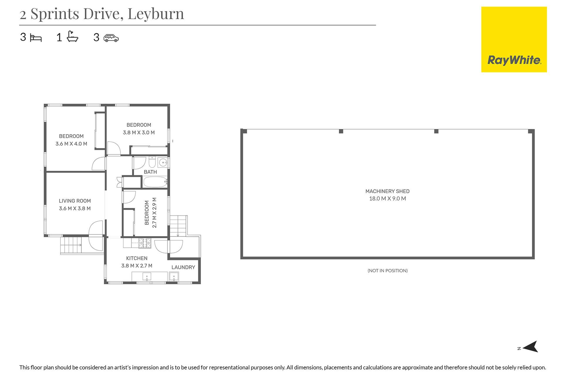 Lot 2 Sprints Drive, Leyburn For Sale by Farmbuy.com - floorplan 1