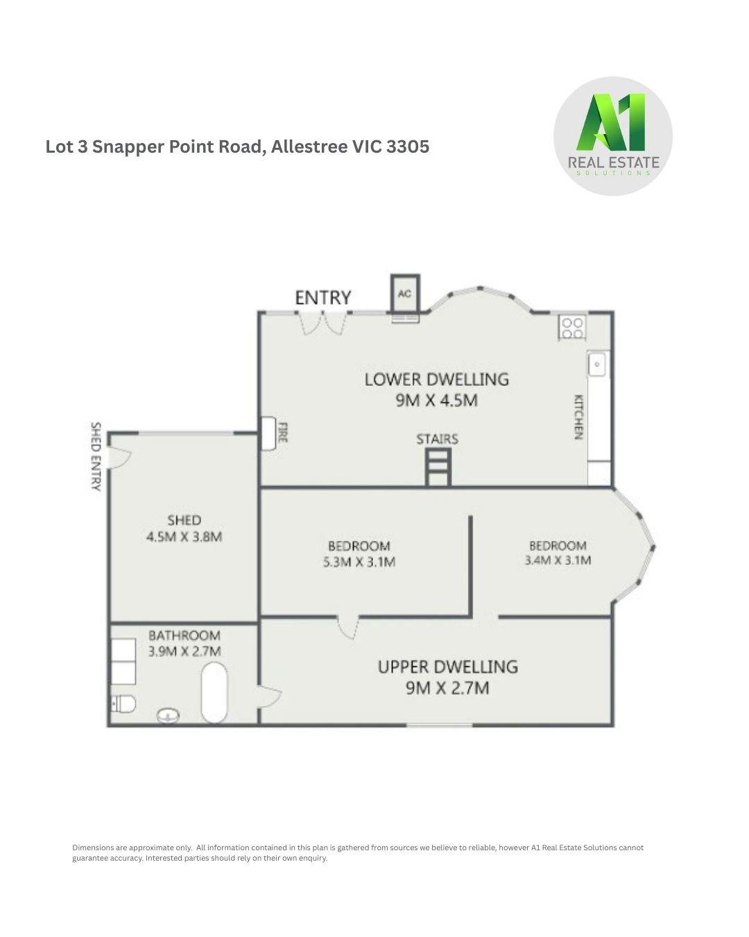 Lot 3 Snapper Point Road, Allestree For Sale by Farmbuy.com - floorplan 1