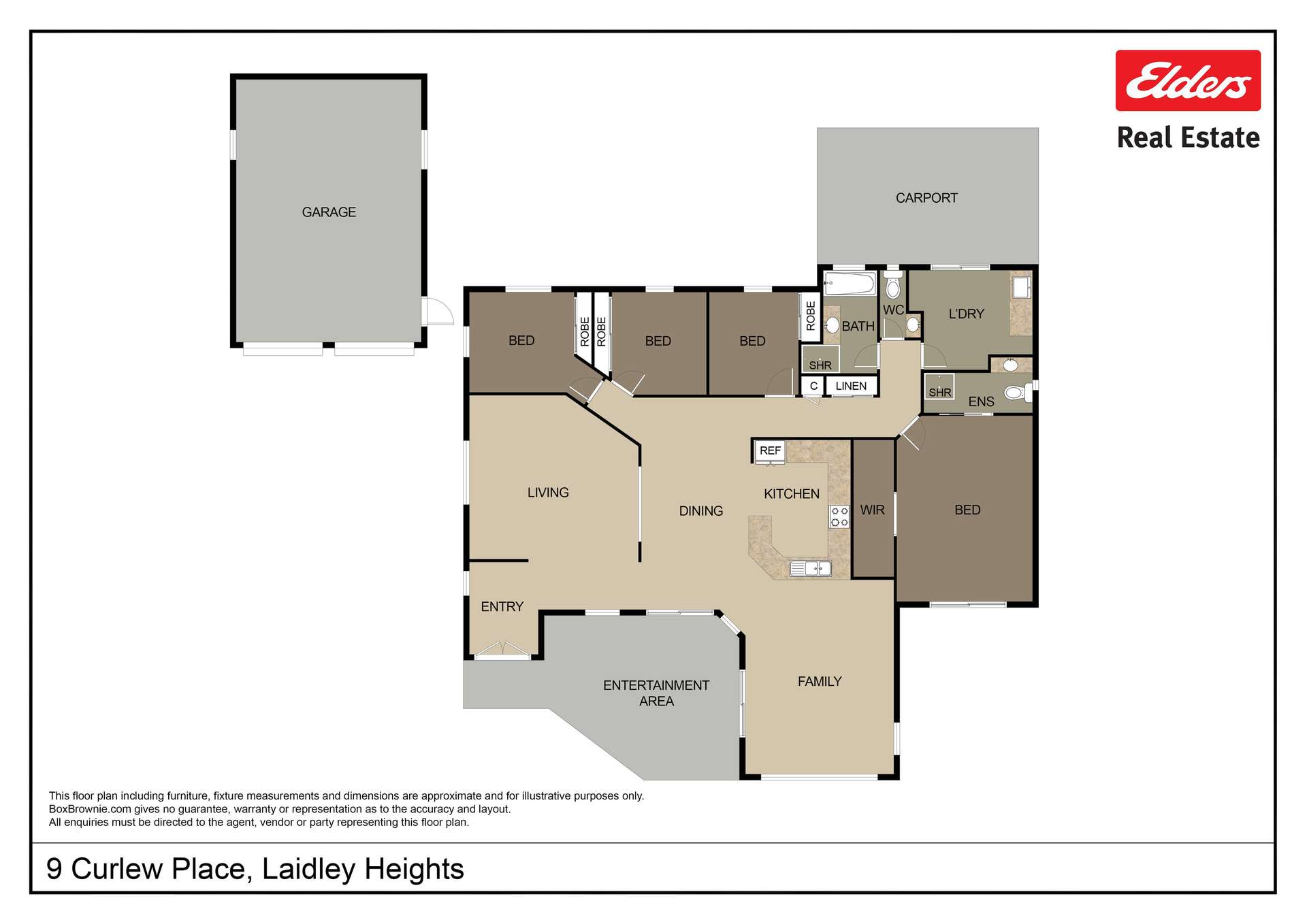 9 Curlew Place, Laidley Heights For Sale by Farmbuy.com - floorplan 1