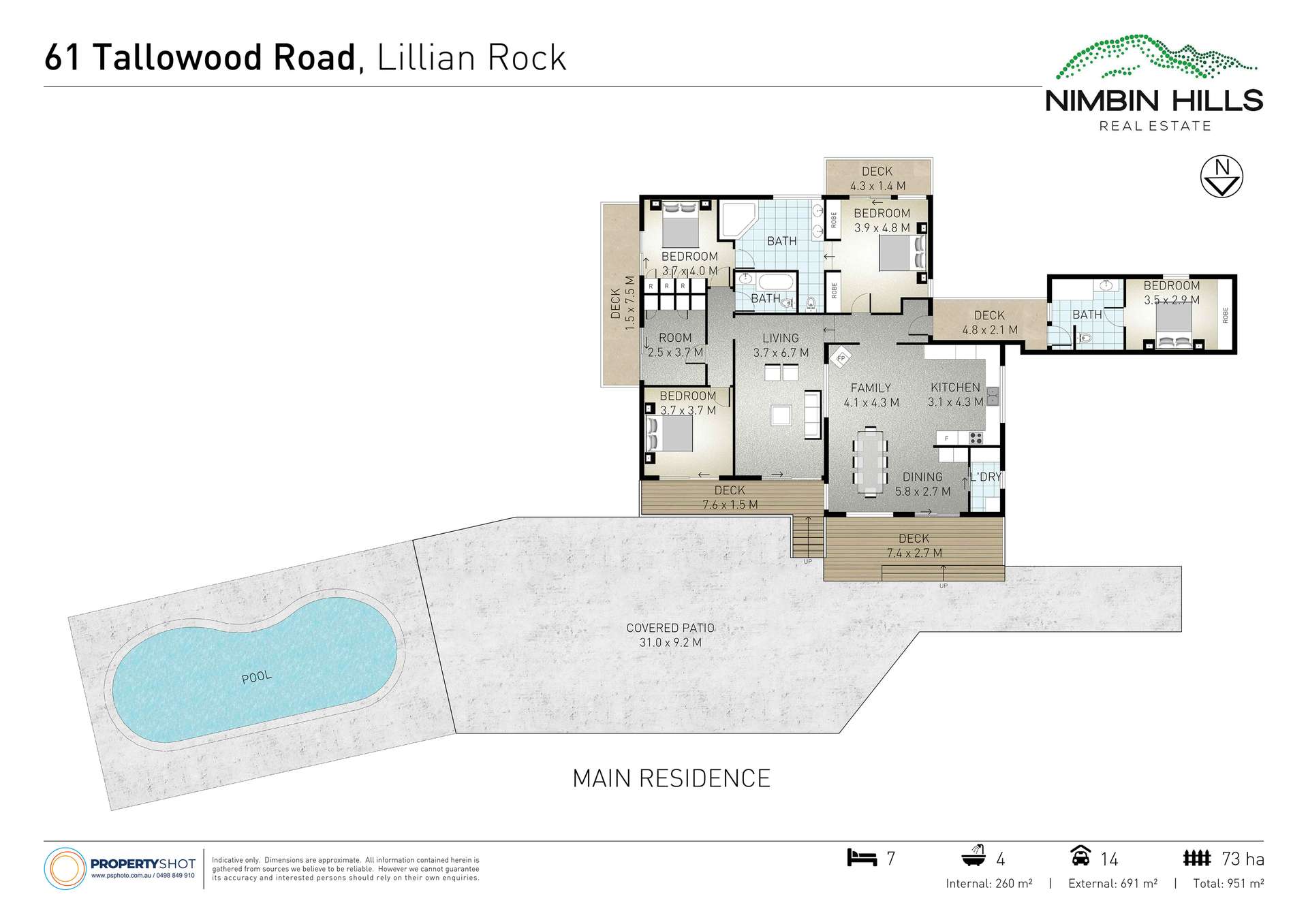 61 Tallowood Road, Lillian Rock For Sale by Farmbuy.com - floorplan 2