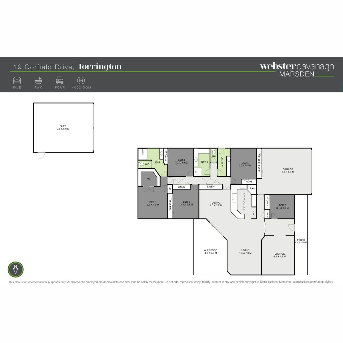 19 Corfield Drive, Torrington For Sale by Farmbuy.com - floorplan 1