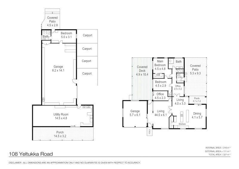 108 Yeltukka Road, Wilsons Pocket For Sale by Farmbuy.com - floorplan 1