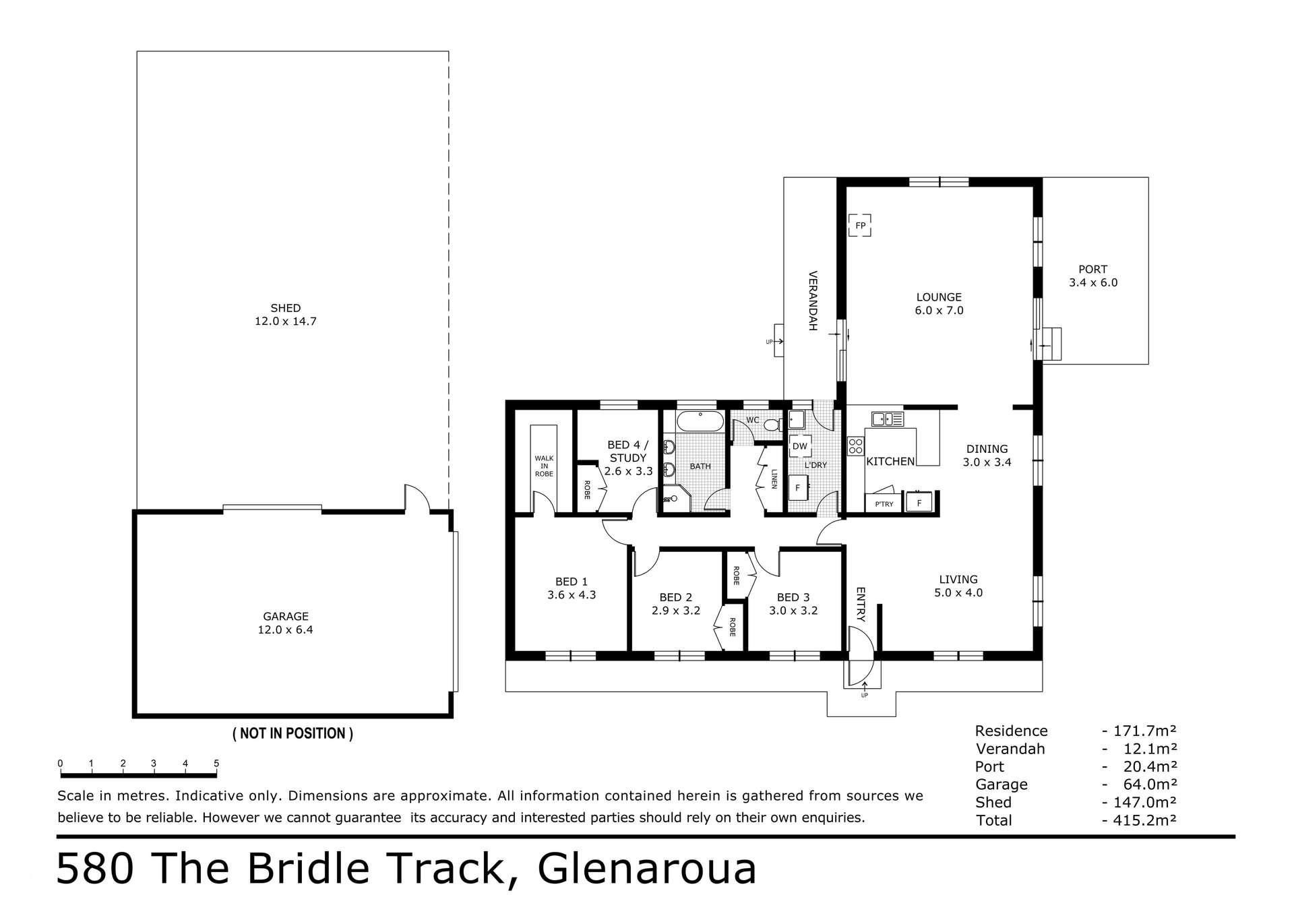 580 The Bridle Track, Glenaroua For Sale by Farmbuy.com - floorplan 1