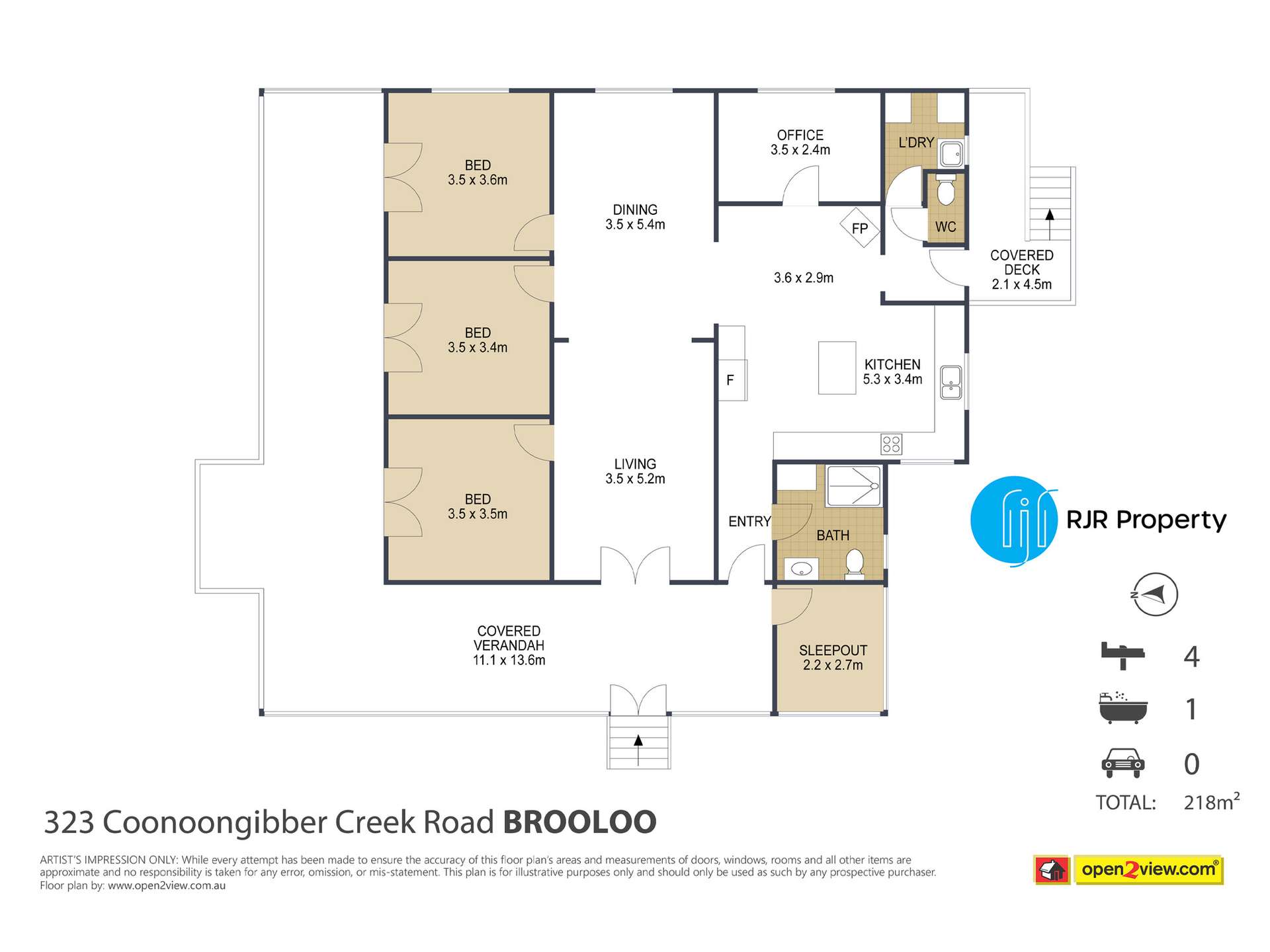 323 Coonoongibber Creek Road, Brooloo For Sale by Farmbuy.com - floorplan 1