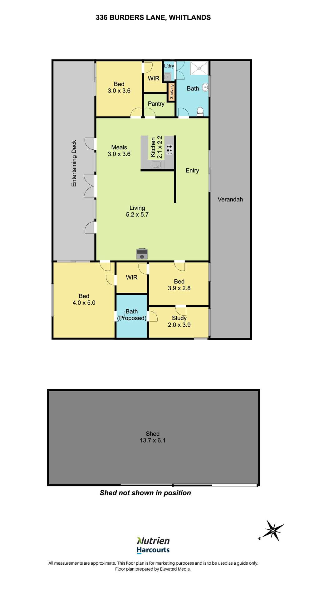 336 Burders Lane, Whitlands For Sale by Farmbuy.com - floorplan 1